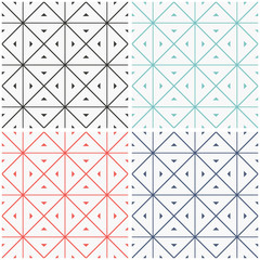 Set of seamless geometric patern. 
