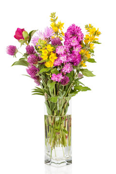 Beautiful Wild Flowers Bouquet. Wildflowers in vase