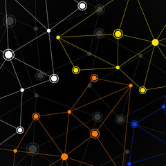 Abstract network, technology communication, molecule structure. Vector illustration. Eps 10