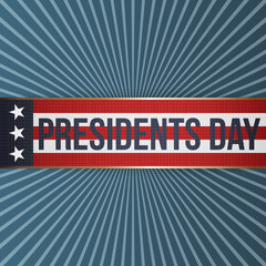 Presidents Day realistic vector patriotic Label