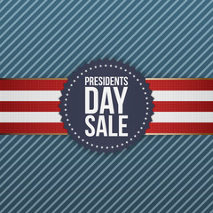 Presidents Day Sale realistic blue USA Emblem