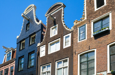 Amsterdam, traditional houses in Spiegelkwartier