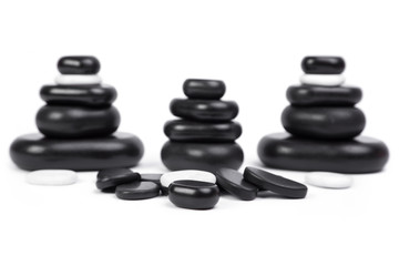 isolated massage stones set