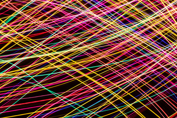 Modern art. Long exposure neon lights texture 