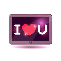 Cartoon tablet computer icon