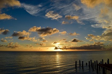 Pier leading to island, Cabo Rojo, Puerto Rico