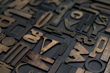 Letterpress alphabet - 101342140