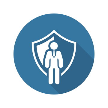 Security Agency Icon. Flat Design.