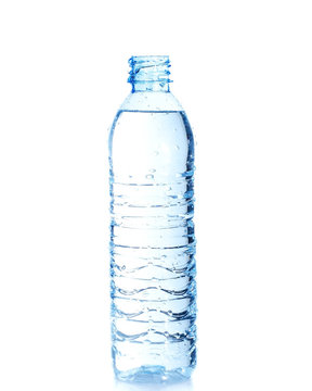 Bottle with water on white background.