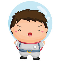 Cute Astronaut Boy