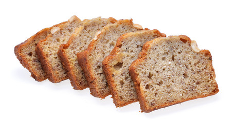 banana cake isolated on white background