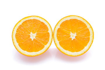  orange fruit isolated on white background