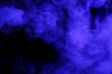 Abstract blue smoke hookah.