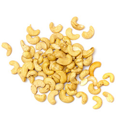 Cashew nuts closeup. Raw food diet.