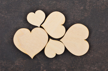 Obraz premium Heart on leather background