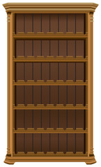 Wooden cabinet for wine bottles