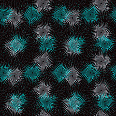 Fototapeta premium Vector seamless background with the effect of fireworks-style glitch