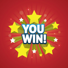 You Win - design element. EPS10, CMYK.