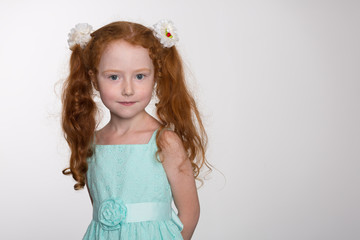 Portrait of a pretty redhead girl