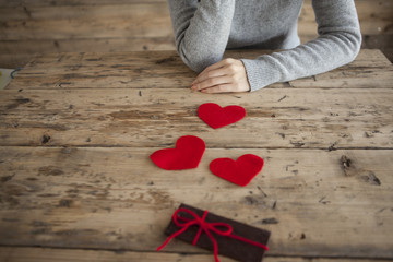 Women are suffering or give chocolate on Valentine's Day