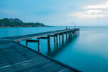Obraz premium The seaport at silent sea.