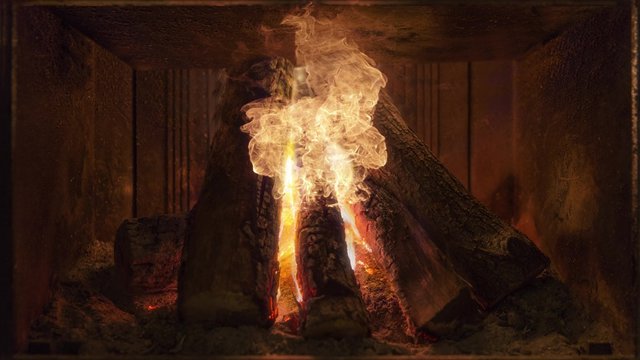 Fireplace 300fps slow motion 4K