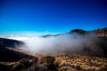 Fototapeta na wymiar Landscape view above the clouds