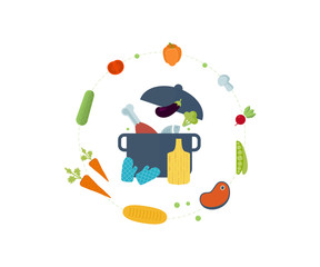 Cooking, fruits and vegetables, vegetarian food.