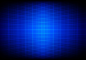 Abstract blue grid perspective technology background