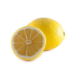 Lemons on a white background