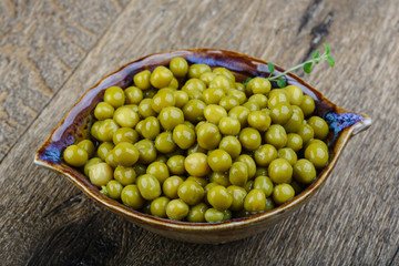 Canned green peas