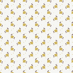 Seamless pattern with small hand drawn flowers.