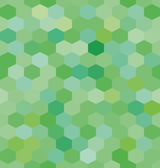 Fototapeta na wymiar Abstract background green hexagons, illustration