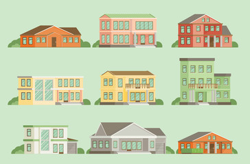 Flat vector buildings.