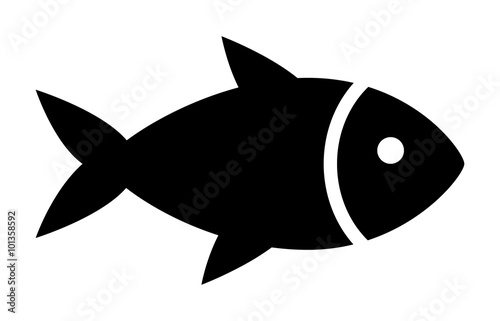 fish or seafood flat icon for food apps and websites stock image