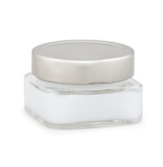 glass cosmetic cointainers with skin care natural product