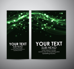 Abstract green shining line. Graphic resources design template. Vector illustration