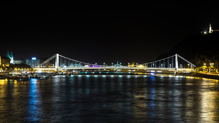 Fototapeta na wymiar Panoramic view of Budapest at night