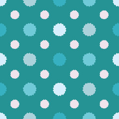 Seamless decorative vector background with polka dots