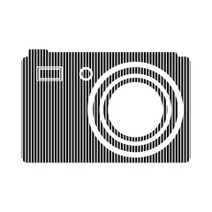 Camera button on white background. Vector illustration.