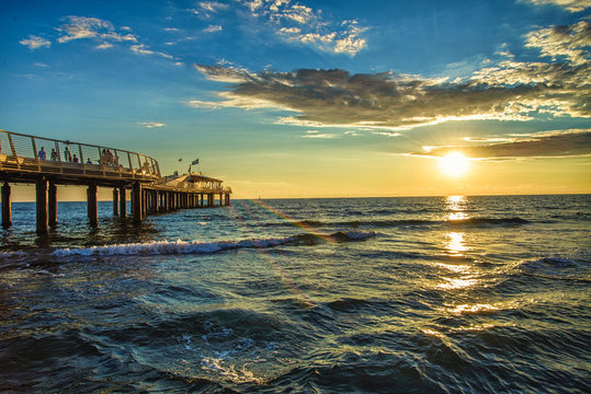 delightful sea sunset/
Stunningly beautiful sunset over the sea in Italy. Photo presents mood, a sense of calm, and the air of freshness.