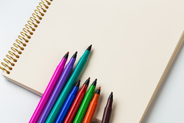 Colorful felt-tip pens