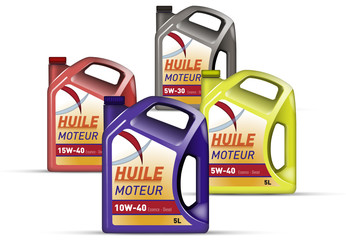 Naklejka premium Compo bidon huile 02 fr