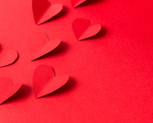 Valentine background with hearts