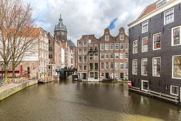 Naklejka premium Amsterdam at night