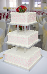 pink white cake