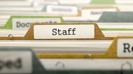Staff Concept on Folder Register. - obrazy, fototapety, plakaty