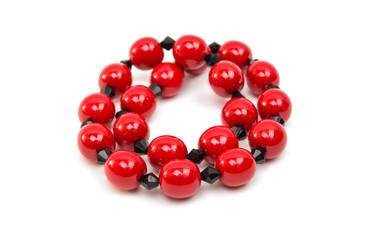 red beads isolated