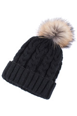 knitted hat isolated on white background 