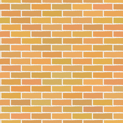Vector seamless texture of orange brick wall